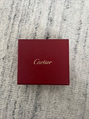 Cartier Burgundy Box with Gold Logo
